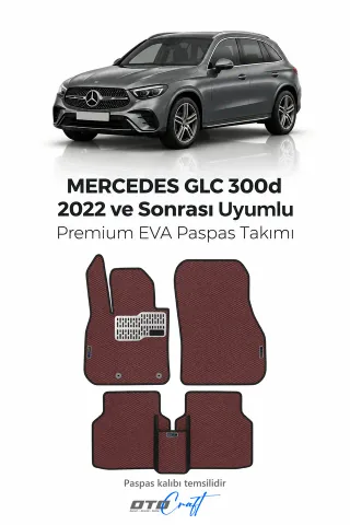 OtoCraft Mercedes GLC tamamlanmış bordo EVA kapağı